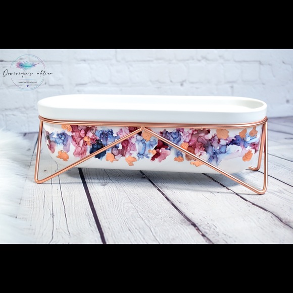 Other - Rose gold, cranberry & navy planter